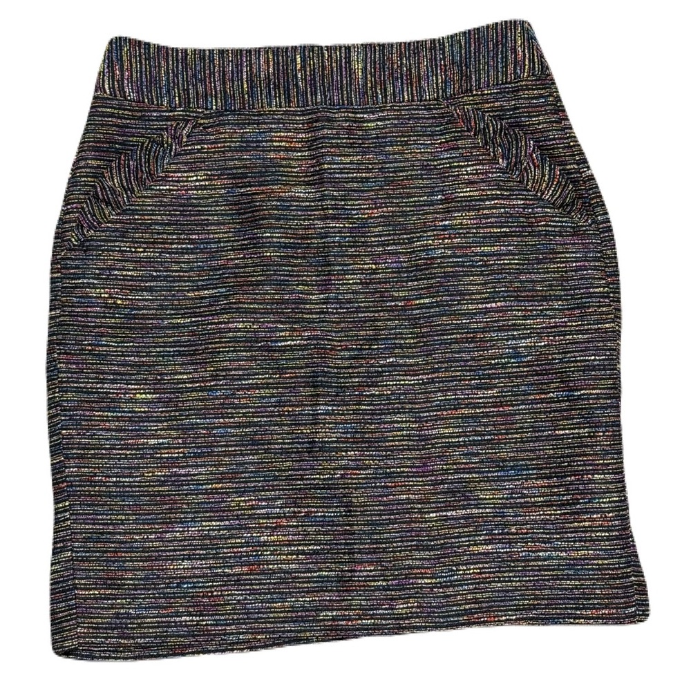 LOFT Multicolor Textured Pencil Skirt